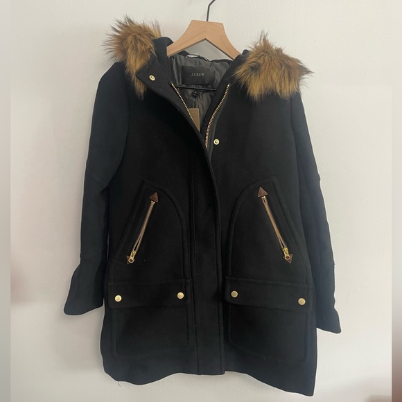 NWT J. Crew Chateau Parka in Italian Stadium Cloth Wool - Picture 5 of 7